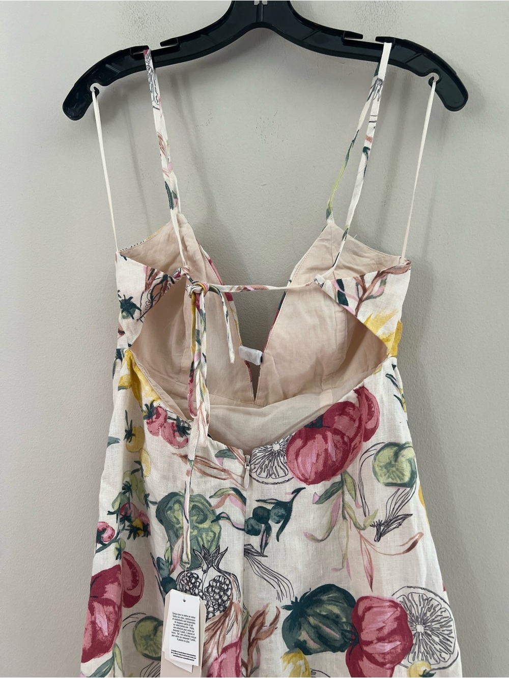 Abercrombie & Fitch Cream Floral Slip Midi Dress with Pink & Yellow Blooms - Picture 11 of 13